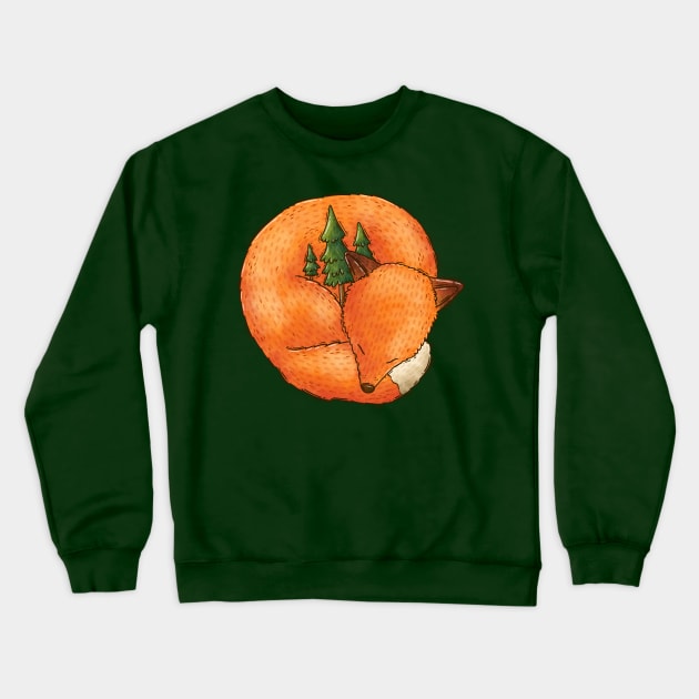 Fox Forest Crewneck Sweatshirt by Tania Tania